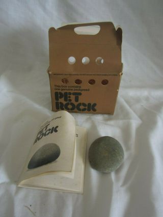 Vintage,  Pet Rock W/ Box And Instructions,  (je)