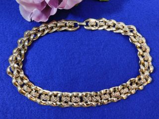 Vintage Chunky Necklace Gold Tone Chain Links