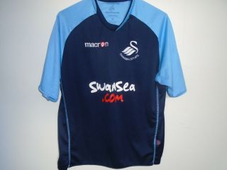 Swansea City Vintage Shirt Macron Away Size M