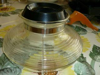 Mid Century Modern Filtron Beehive Glass Bakelite Handle & Lid Tea Pot / Coffee