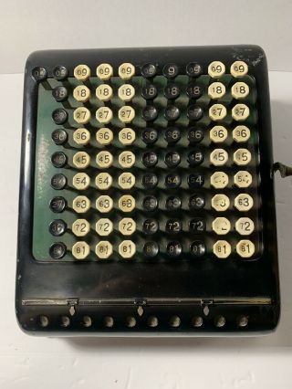 Antique Burroughs 10 Column Calculator Mechanical Adding Machine Vintage 1915 - 35