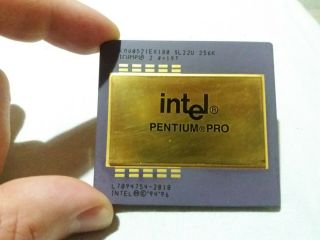 Vintage Intel Pentium Pro 180mhz Gold Cpu Processor