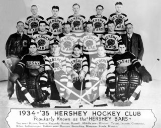 1934 - 35 Ahl Hershey Bears Hockey Reprint Team Photo
