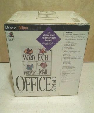 Microsoft Office Standard For Windows 3.  1 Word Excel Powerpoint Mail
