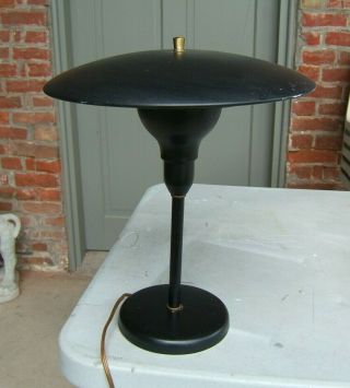 Vintage Mid Century Lamp Retro Space Age Flying Saucer Nr Black Metal