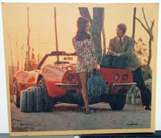 1970 1971 1972 Chevy Corvette Promotional Desktop Photo Dealer Salesmen Vintage
