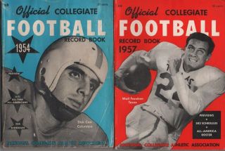 1954 & 1957 Official Collegiate Football Record Books Ncaa Bureau York