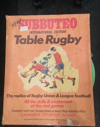 Vintage Subbuteo Table Rugby Game - International Edition 2