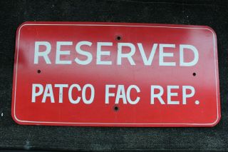 Patco Vintage Reserved Parking Aluminum Metal Sign