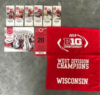 Wisconsin Badgers 2013 Football Ticket Stubs,  Calendar,  Big Ten Champions Towel
