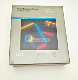 Factory Ibm Dos (disk Operating System) V.  3.  3 Ms - Dos Vintage Rare
