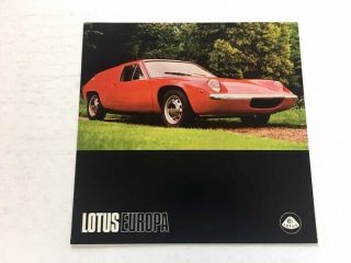 1970 Lotus Europa Factory Vintage Car Sales Brochure Folder