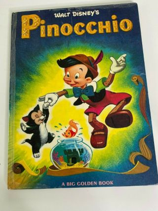 Pinocchio Big Golden Book 1953 Walt Disney Studio