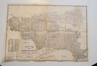 Vintage Map Carmel - By - The - Sea Circa 1930s Thomas Guide Printed In Oakland,  Ca