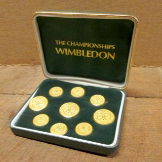 The Championships Wimbledon,  Tennis Club Button Set In Case,