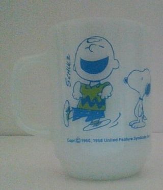 Vintage Peanuts Snoopy Fire King Anchor Hocking Mug