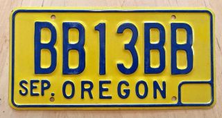 Oregon Vanity License Plate " Bb 13 Bb " Battleship Usn Naval Ship