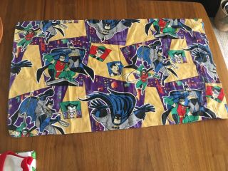 Vintage Dc Comics Pillowcase Batman Joker Robin Pillow Case Superhero 1995