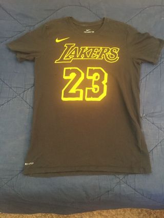 Lebron James La Lakers Nike Jersey Shirt Dri - Fit Cotton Size Small