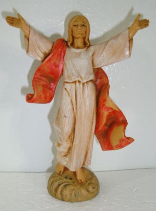 Vtg Fontanini Italy 4.  5 " Resurrection Of Jesus Christ Xmas Nativity Figurine