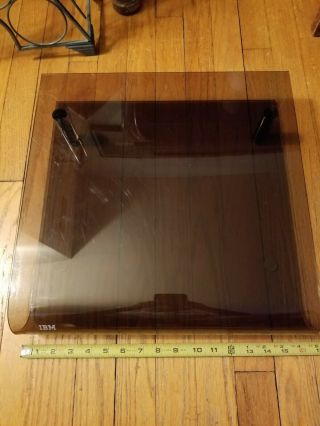 Vintage Ibm Computer Pc Acrylic Lucite Monitor Stand Clicky Keyboard Platform