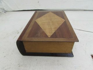 Vintage Wooden Book Secret Drawer Games Box / Storage Box / Smoking Box