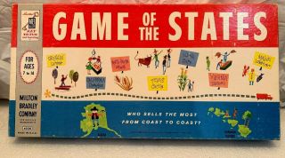 Game Of The States.  Board Game - Milton Bradley 1960s - 4920 Vintage