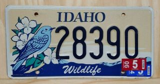 Idaho " Wildlife " Conservation License Plate (bluebird)