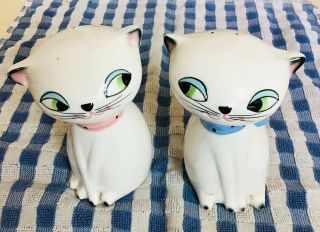 Vintage 1958 - 1959 Holt Howard Cozy Kitten Siamese Cat Salt & Pepper Shaker Set