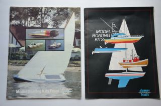 2 Vintage 80s Dumas Radio Control Rc Boat Model Boating Kit Catalogs