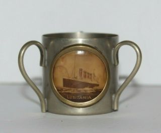 Antique 3 Handled Silver Plated Friendship Cup From The Lusitania