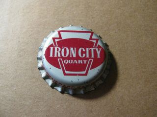 Iron City Quart Vintage Pl Beer Cap With Keystone Tax Pittsburgh Pa