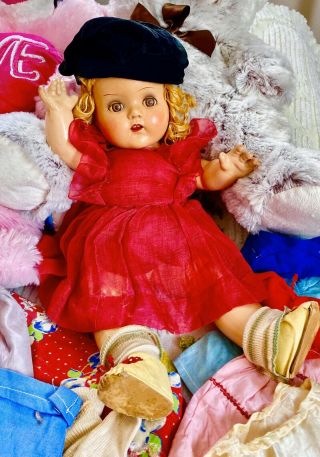 Antique Almost Rare Madame Alexander Doll Princess 17 " Composition Doll,  Cloths