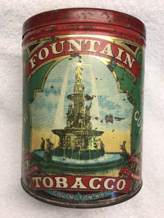 Fountain Humidor Tobacco Tin