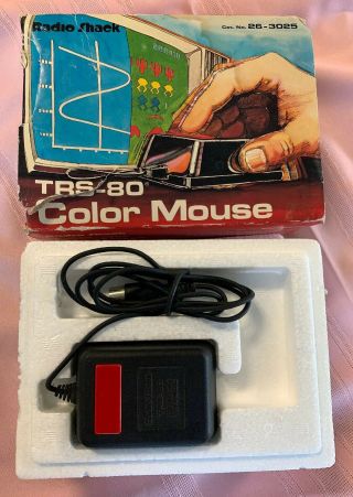 Trs - 80 Color Computer Mouse 26 - 3025 Tandy Radio Shack Vintage Ships