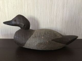 Antique Vintage Factory Animal Trap Wooden Duck Decoy Glass Eyes