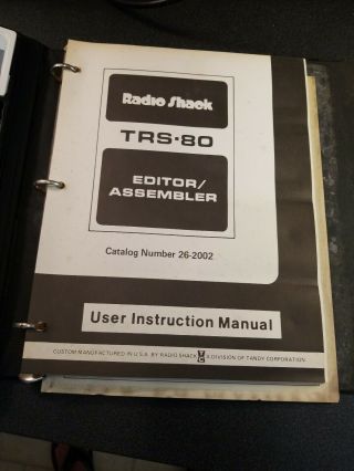Radio Shack TRS - 80 Systems Software Editor Assembler On Cassette 3