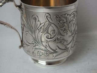 Decorative Antique French Solid Silver Cup/ Mug c.  1880/ H 6 cm/ 97 g 2