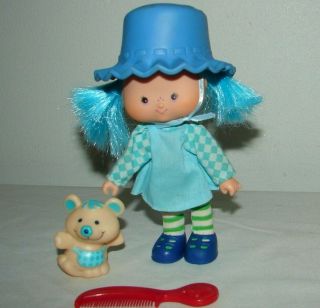 Vintage Strawberry Shortcake Blueberry Muffin Doll With Pet Cheesecake