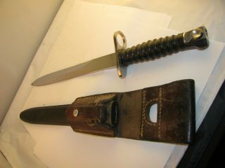 Swiss Model 1957 Bayonet With Scabbard/frog Vintage Military Switzerland