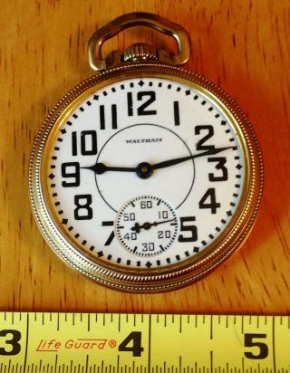 1932 Waltham Pocket Watch,  21 Jewels,  Size 16,  Star 10k Gold - Filled Case