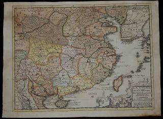 1735 China Korea Taiwan Formosa Map By Covens Mortier