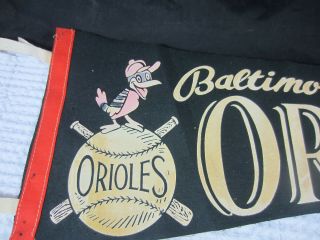 vintage 1960s Baltimore Orioles felt pennant 26 