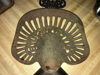 Antique Cast Iron Buckeye Akron Aultman Miller & Co.  Tractor Seat Horse Drawn