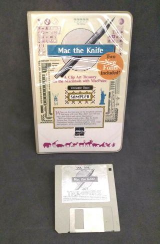 Mac The Knife Clip Art Sampler For Apple Macintosh 128k 512k On 400k Disk,  1984