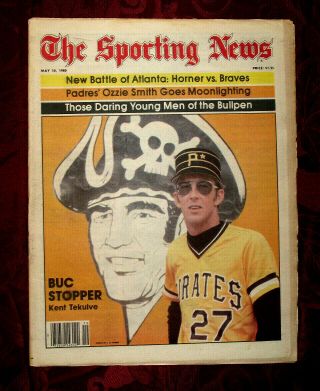 Sporting News Newspaper May 10 1980 Kent Tekulve Pittsburgh Pirates Mlb