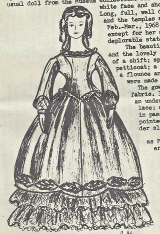 21 " Antique French Fashion China Head Lady Doll@1850 Dress Underskirt Pattern