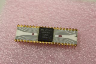 Vintage Ami Gold/grey Trace Cpu Chip Processor (g)