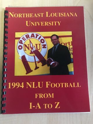 1994 Nlu Northeast Louisiana College Football Media Guide