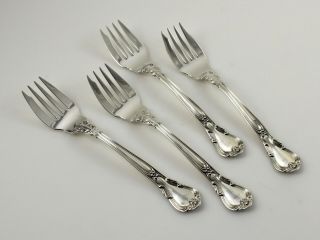 Gorham Chantilly Sterling Silver Salad Forks - Set Of 4 - 6 3/8 " - No Monograms